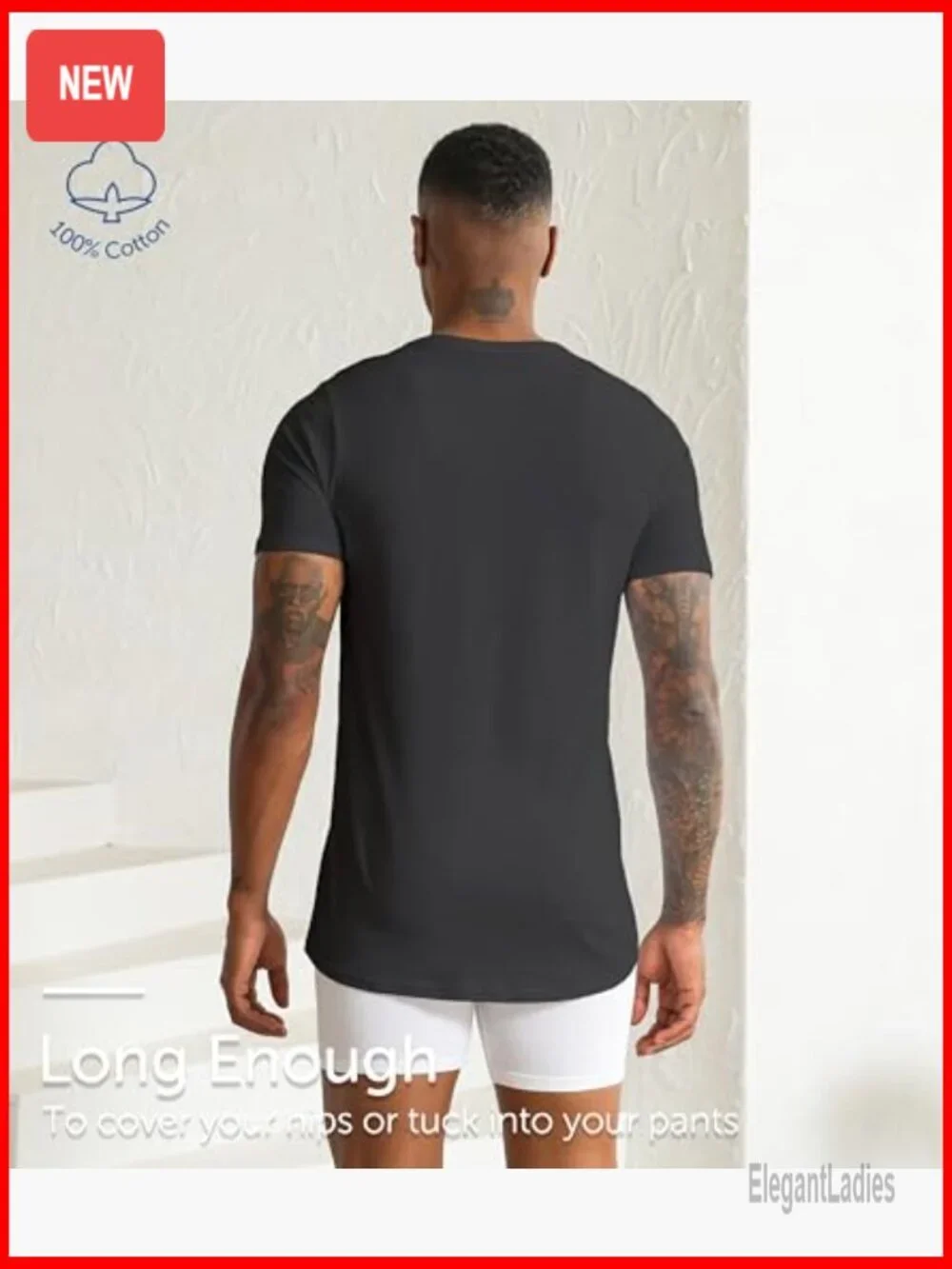 6-Pack Pure Cotton Crew Neck Undershirts, Tag-Free, OEKO-TEX Certified